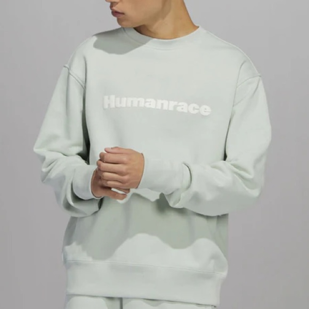 adidas x Pharrell Humanrace Logo Sweatshirt 'Green' HS4829